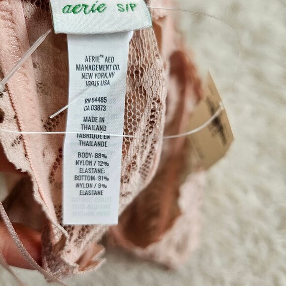 Aerie Women's Light Pink Firework Lace Padded Halter Bralette Size: S - Picture 8 of 8